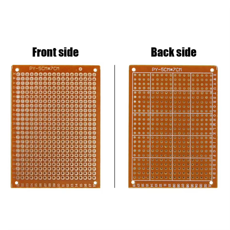Planches PCB composites en papier, planche à pain universelle, circuit imprimé simple face, plaque de nouilles en cuivre, 5 cm x 7 cm, 20 pièces