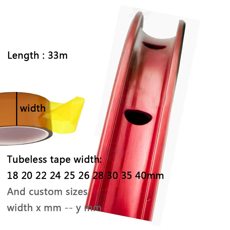 Bande de jante sans chambre à air de 33m, 18 20 22 24 25 26 28 30 35 40mm de largeur, bande de valve presta, accessoires de vélo de route et vtt