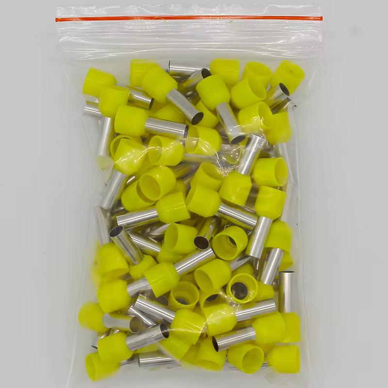 E10-12 Tube isolant bornes isolées 10MM2 connecteur de fil de câble 100 pièces/paquet connecteur de borne à sertir isolante e-