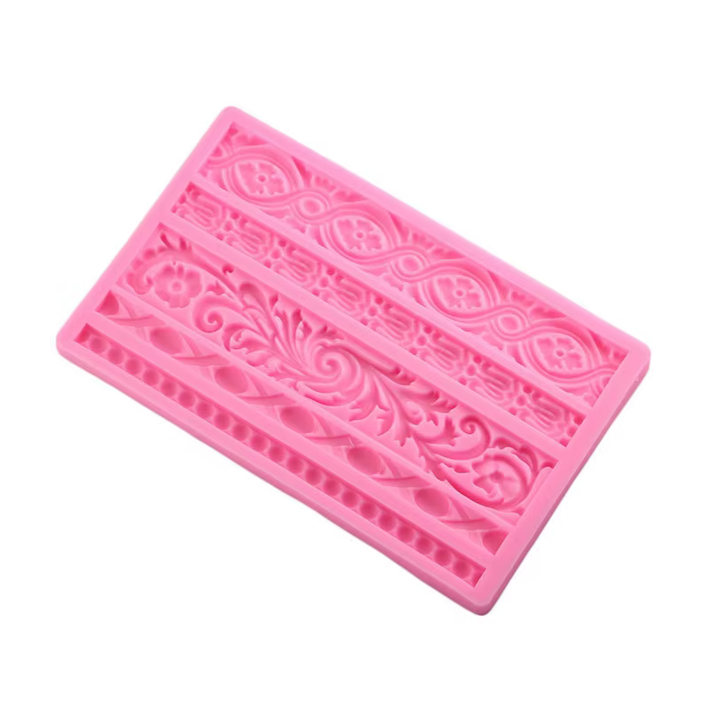 Moules Baroques en Silicone pour Bordure de Gâteaux, Cadre, Outils de Décoration pour Bonbons, Chocolat, Gumpaste