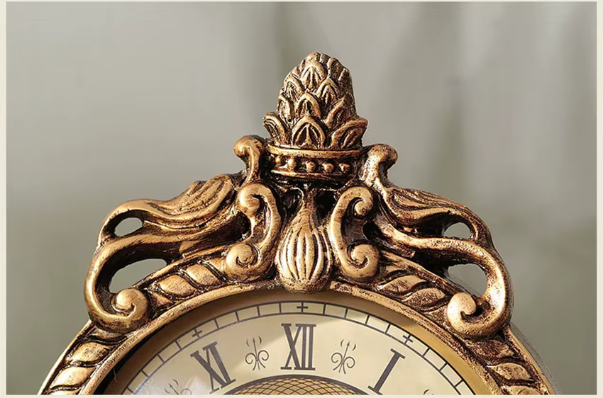 Horloge analogique de bureau et de Table rétro de Style européen, fonctionne à piles avec mécanisme de balayage silencieux, horloge de décoration pour la maison