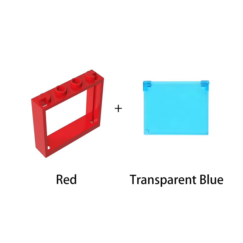 Blocs de construction de cadre de porte et de fenêtre épais, bricolage, 1x4x6, créatifs, compatibles avec 60594, 60603, 60608, jouets pour enfants, 10 pièces