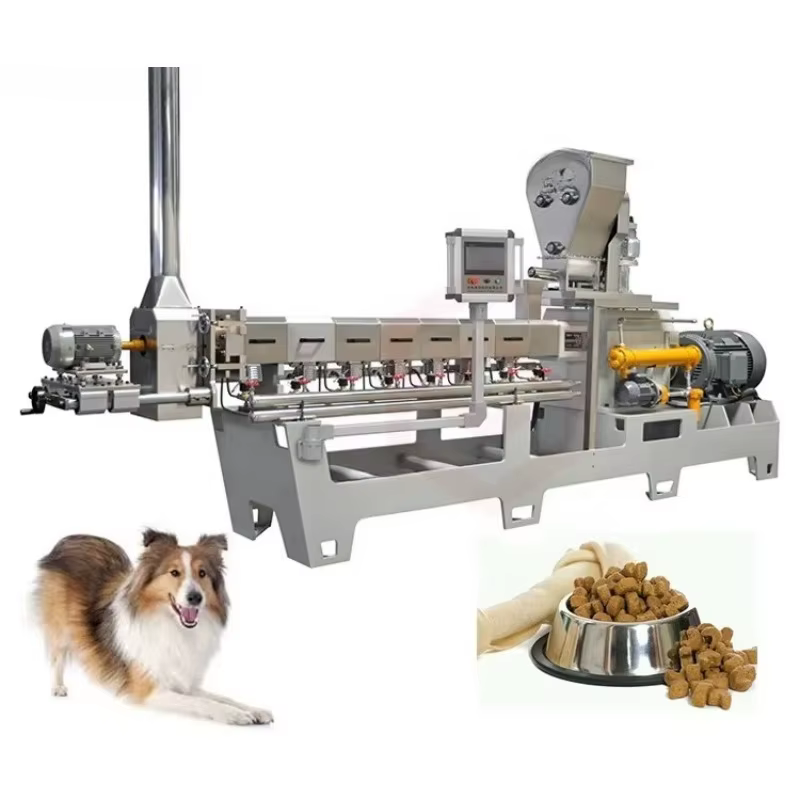 Ligne de production de croquettes pour animaux de compagnie entièrement automatique et personnalisable, machine de transformation d'aliments secs pour chiens et chats, pour la fabrication de croquette