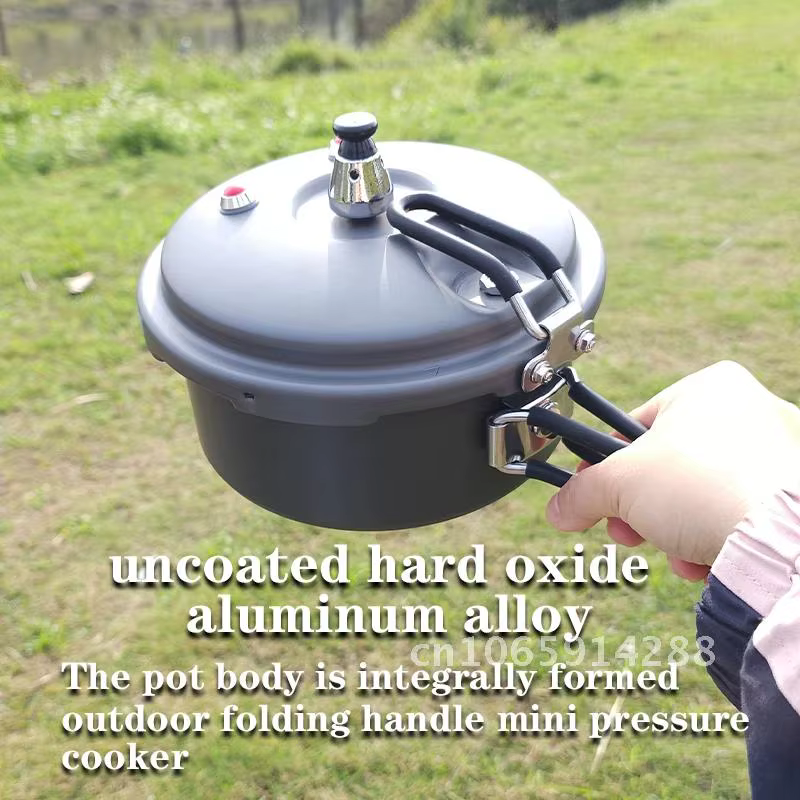 Autocuiseur extérieur pliant Portable randonnée alpinisme autocuiseur 80kpa Plateau ustensiles de cuisine Camping Mini 1,8L