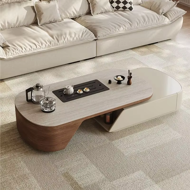 Affichage Unique Table basse ensemble multifonction plancher latéral Table basse rangement Design Mesa Centro Salon maison accessoires