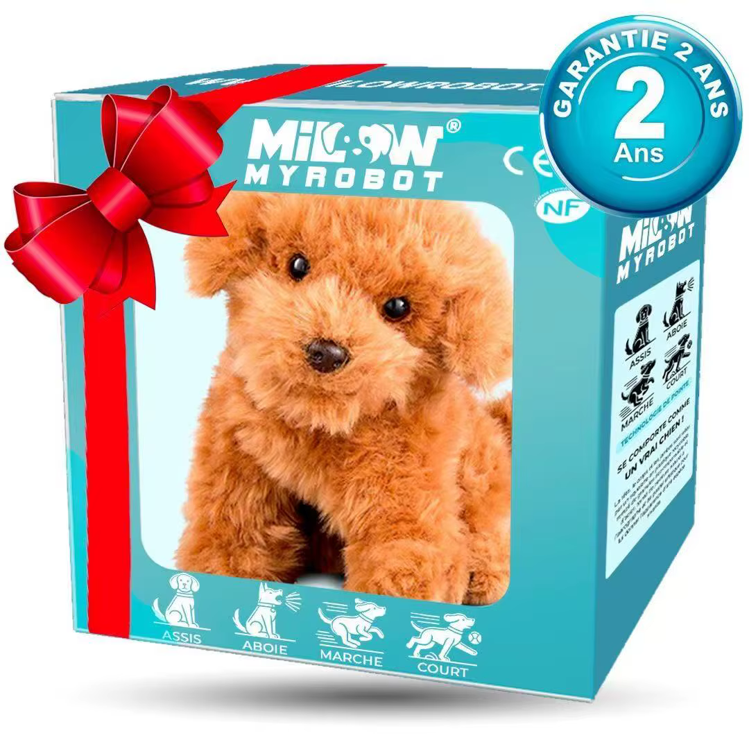 Nouveau chiot robot en peluche mignon, interactif, qui marche, qui aboie, qui fait bouger la queue, jouet en peluche pour enfants (sans batterie)