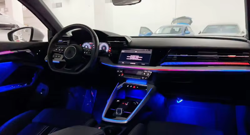 Kit d'éclairage d'ambiance pour Audi A3/S3 2021-2025 conduite à gauche, grille d'aération du tableau de bord, LED intérieures