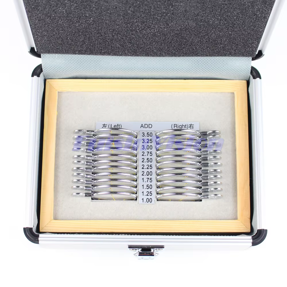 Ensemble de lentilles d'essai progressif ODancing Mic, étui optique, 22 pièces