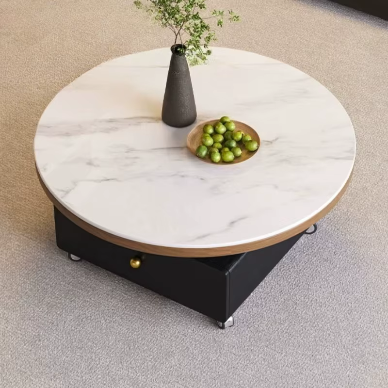 Tables basses italiennes de rangement, tables basses rondes modernes de luxe, tables basses de salon pour appartement, Tavolino Da Salotto, meubles originaux