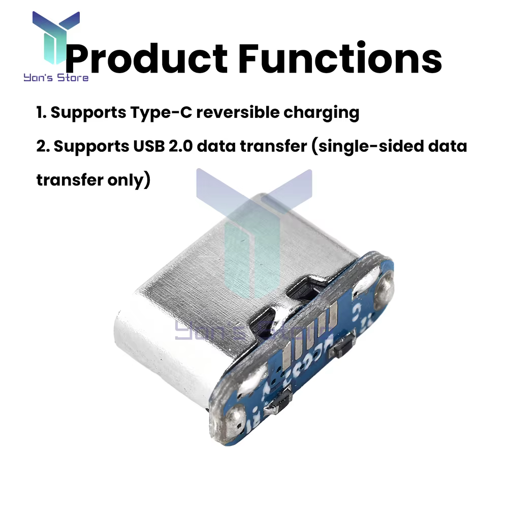 Kit de conversion DIY pour carte adaptateur Micro USB vers Type C, pour la charge et le transfert de données, transmission stable USB2.0, soudure facile