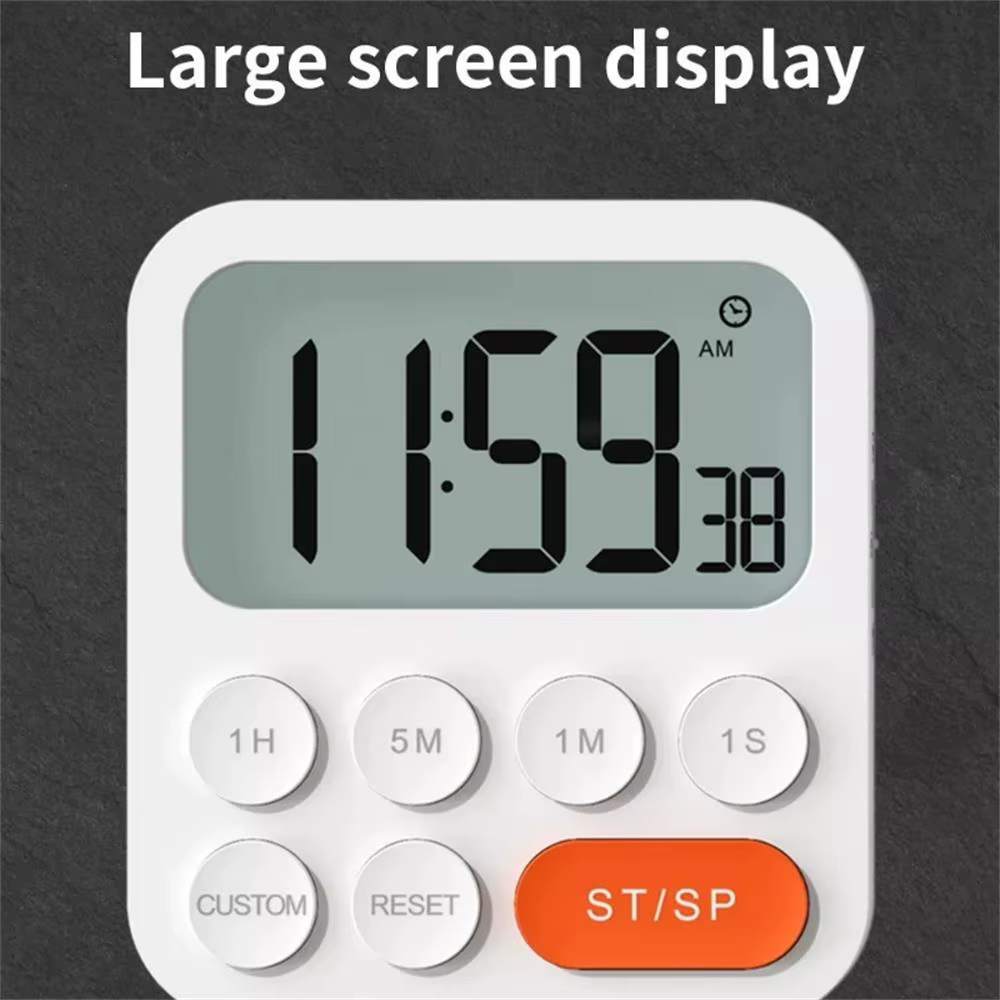 Minuterie numérique LCD, compte à rebours, chronomètre, cuisine à domicile, horloge de cuisine, minuterie de cuisson, douche, fitness, irritation, salle d'étude