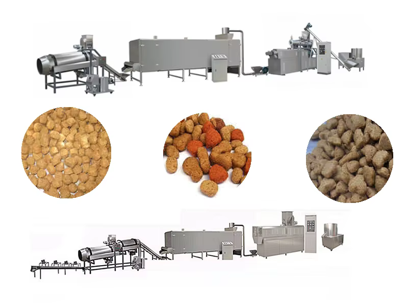 Vends Briskly et Easy Wet Kibble Pet Dog Cat Feed Pellet Making Fabrication Ligne de traitement d'extrusion