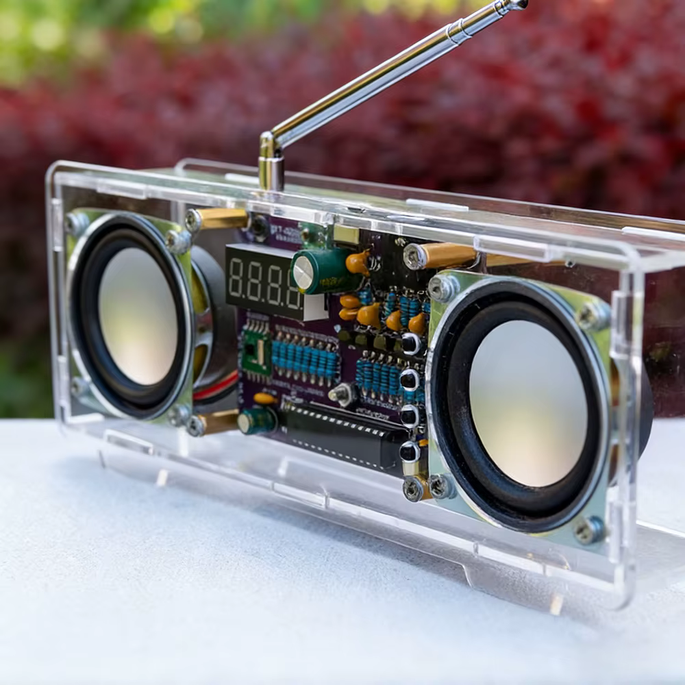 Kit radio FM numérique double canal avec affichage numérique et interface Type-C, plage de fréquences 87,5 MHz-108 MHz