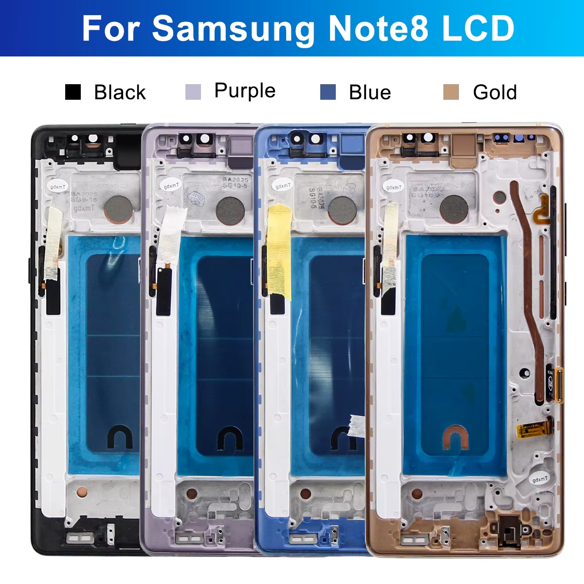 Ensemble écran tactile LCD TFT de remplacement, avec châssis, pour Samsung Note 8