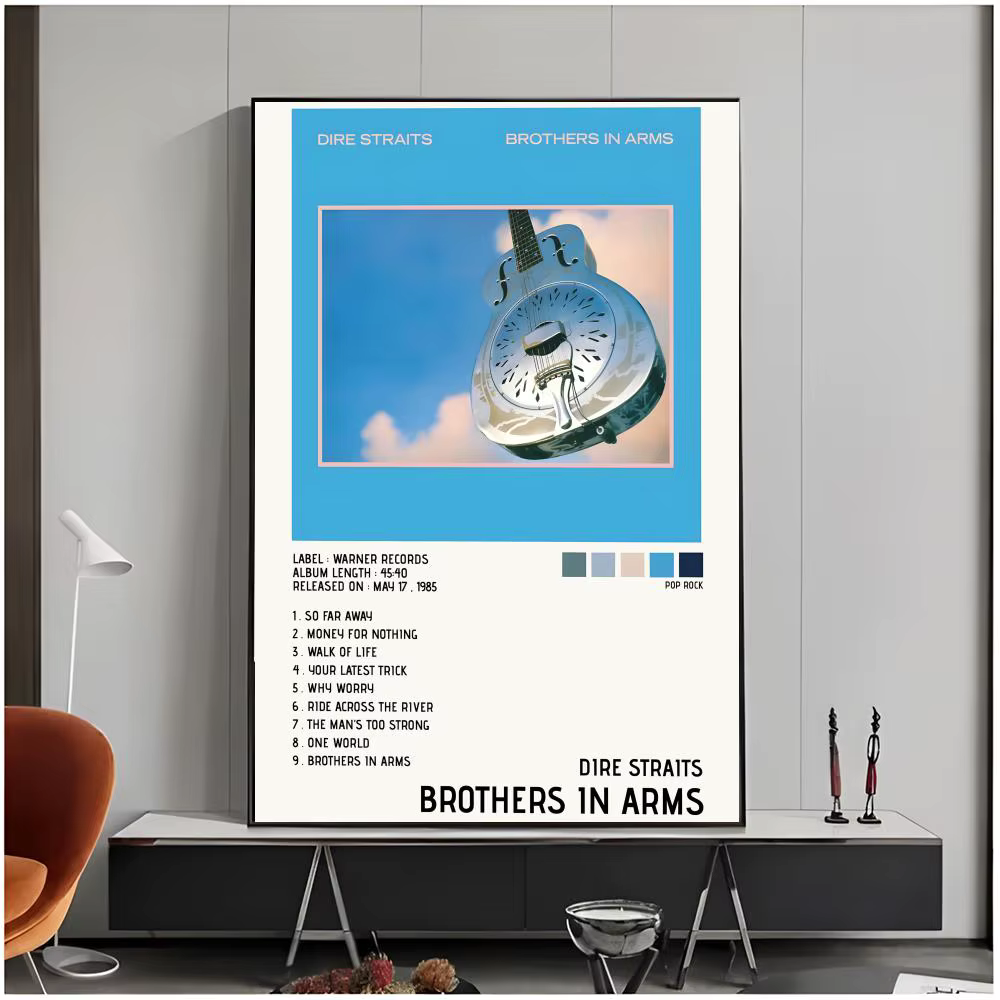 Affiche de groupe de rock classique D-Dire Straits, impression décorative pour salon et chambre à coucher, décor sans cadre