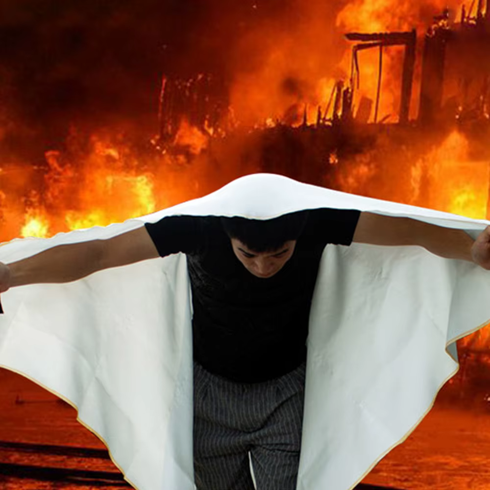 Couverture anti-feu en fibre de verre 1M x 1M, ignifuge, survie d'urgence, abri anti-incendie, couverture de sécurité, extincteur