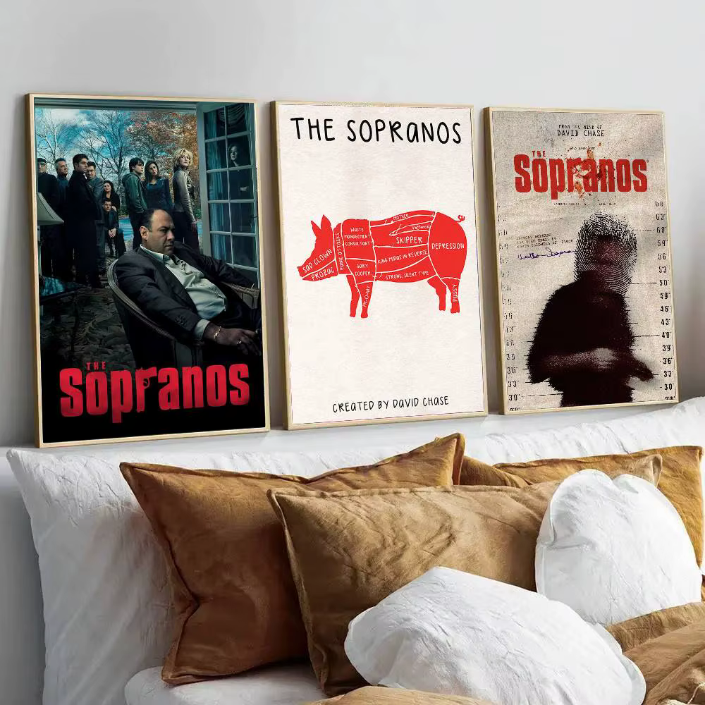Affiches de la série télévisée S-Sopranos, toile de qualité pour salon, bar, café, style vintage, peinture de bandes dessinées, décoration murale artistique pour la maison