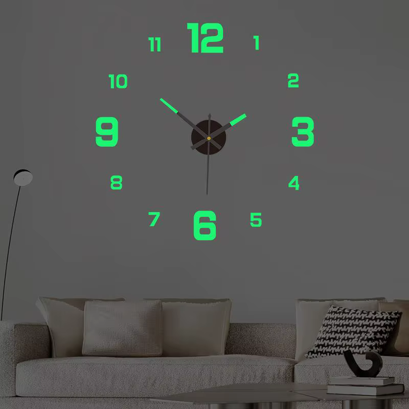 Horloge numérique lumineuse, horloge murale stéréoscopique DIY, horloge silencieuse, horloge murale pour salon, chambre à coucher, décorations pour la maison