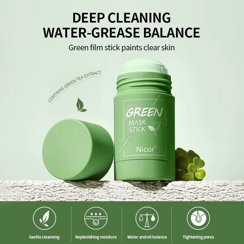 Masque au Thé Vert pour le Visage, Produit de Soins de la Peau Coréen, Hydratant en Profondeur, Rétrécissement des Pores, Points Noirs, Acné