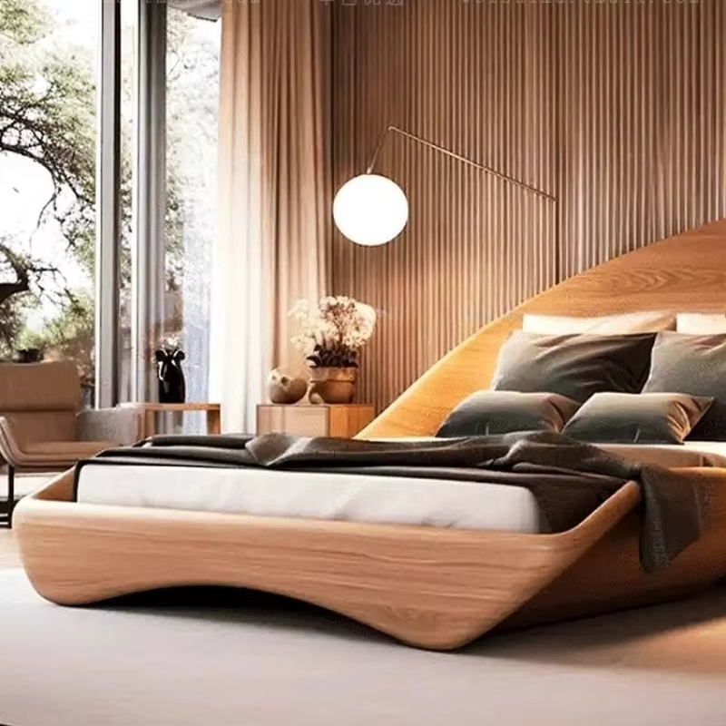 Cadres de lit modernes en bois reine européenne chambre enfants Design lit de luxe filles Cama Inteligente maison accessoires