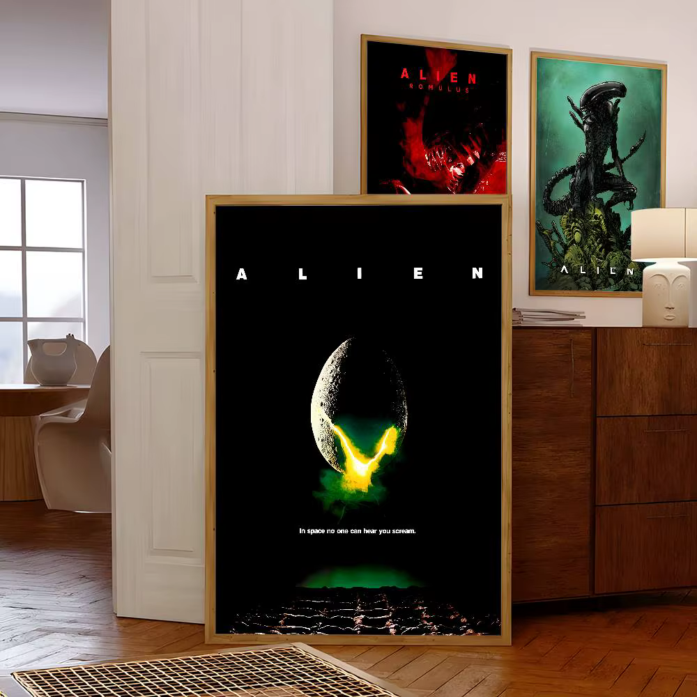 Affiche de film d'horreur a-aliennes, Art mural imprimé adapté au salon, chambre à coucher, Bar, salon, décoration de la maison, cadeau