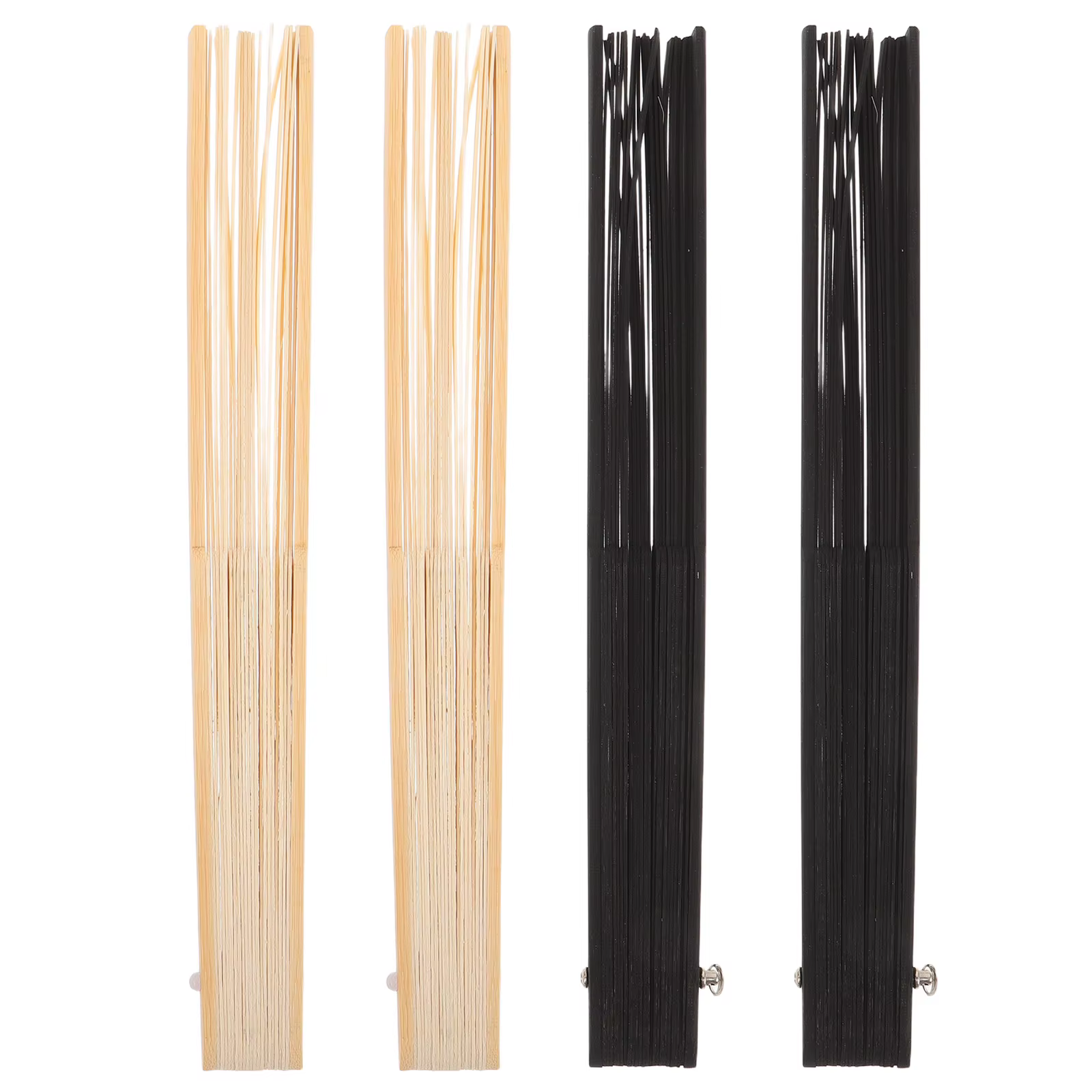 Kit de fabrication de ventilateurs pliants en bambou 4 pièces, cadre en bois brut à finir soi-même, matériel artisanal pour la création de ventilateurs portatifs