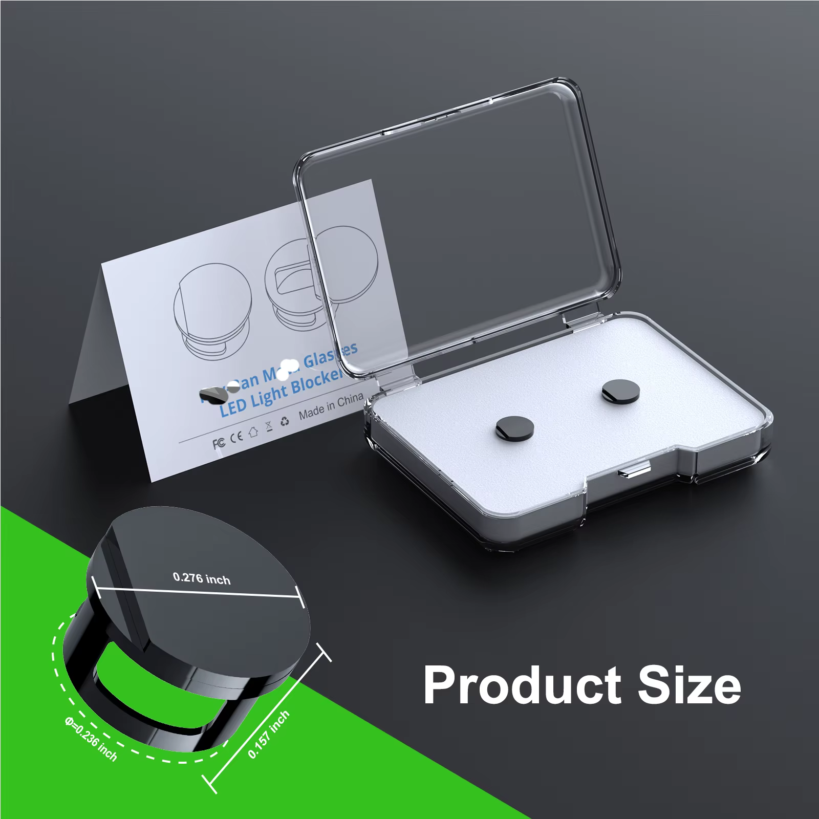 Cache-lumière LED pour verres mats – Protection d'objectif d'appareil photo pour lunettes intelligentes mates – Bloqueur de lumière à intensité variable