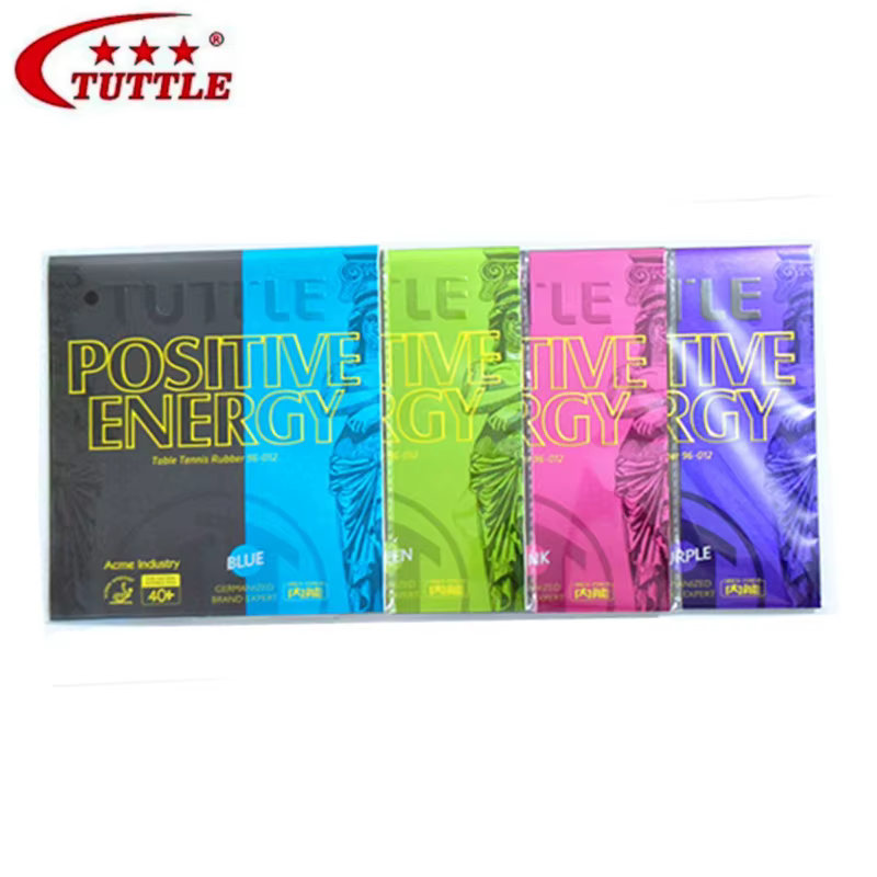 Tuttle – feuille de caoutchouc colorée pour Tennis de Table ITTF, énergie Positive, bleu, rose, vert, revêtement coloré pour l'entraînement en Club