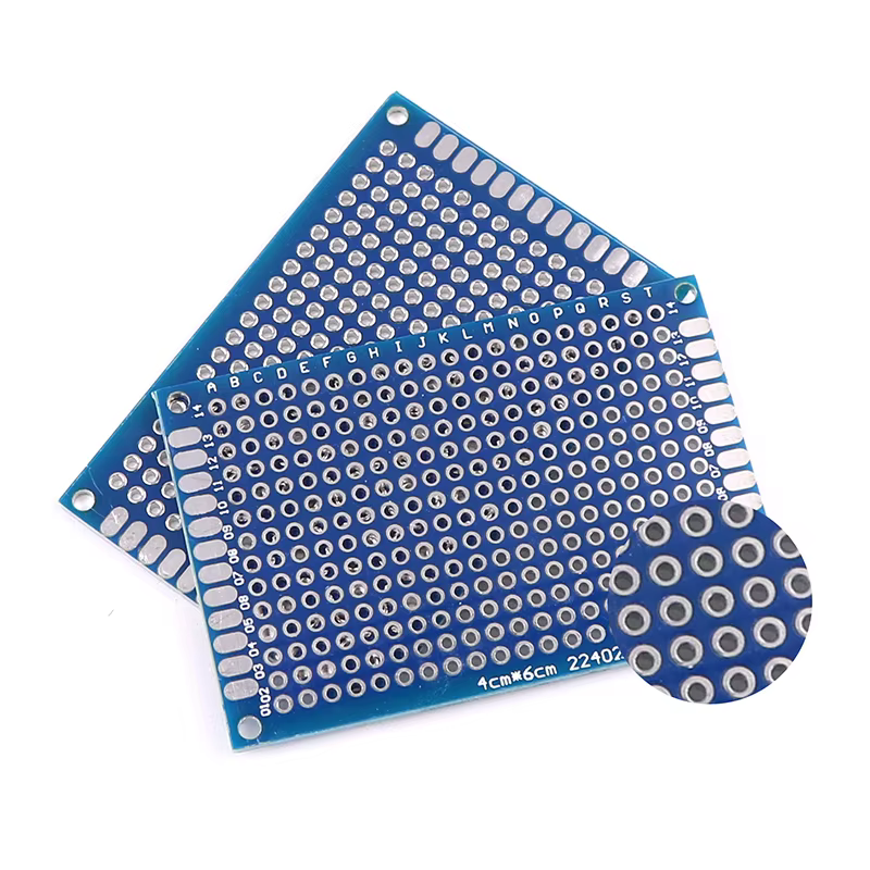 Prototype de carte PCB bleu, cartes de circuit imprimé double face pour projet de soudure de bricolage, 5/10 pièces, 2x8, 3x7, 4x6, 5x7, 7x9cm