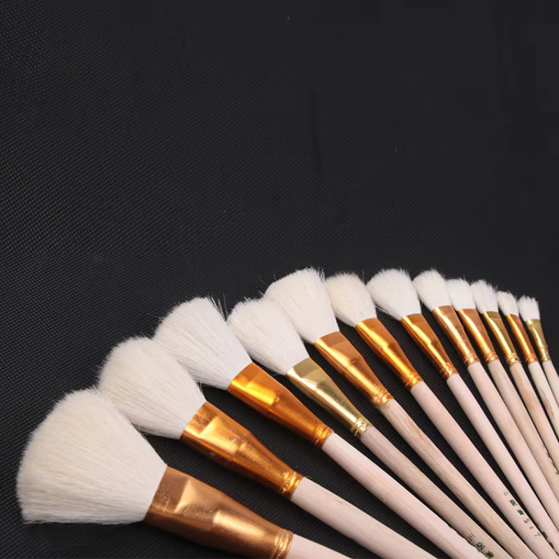 Pinceau en laine d'art de la poterie pour glaçure en céramique, stylo de peinture bricolage, fournitures d'art, peinture d'interconnexion de coloration, peinture acrylique, artisanat