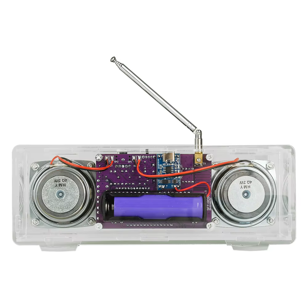 Kit radio FM numérique double canal avec affichage numérique et interface Type-C, plage de fréquences 87,5 MHz-108 MHz