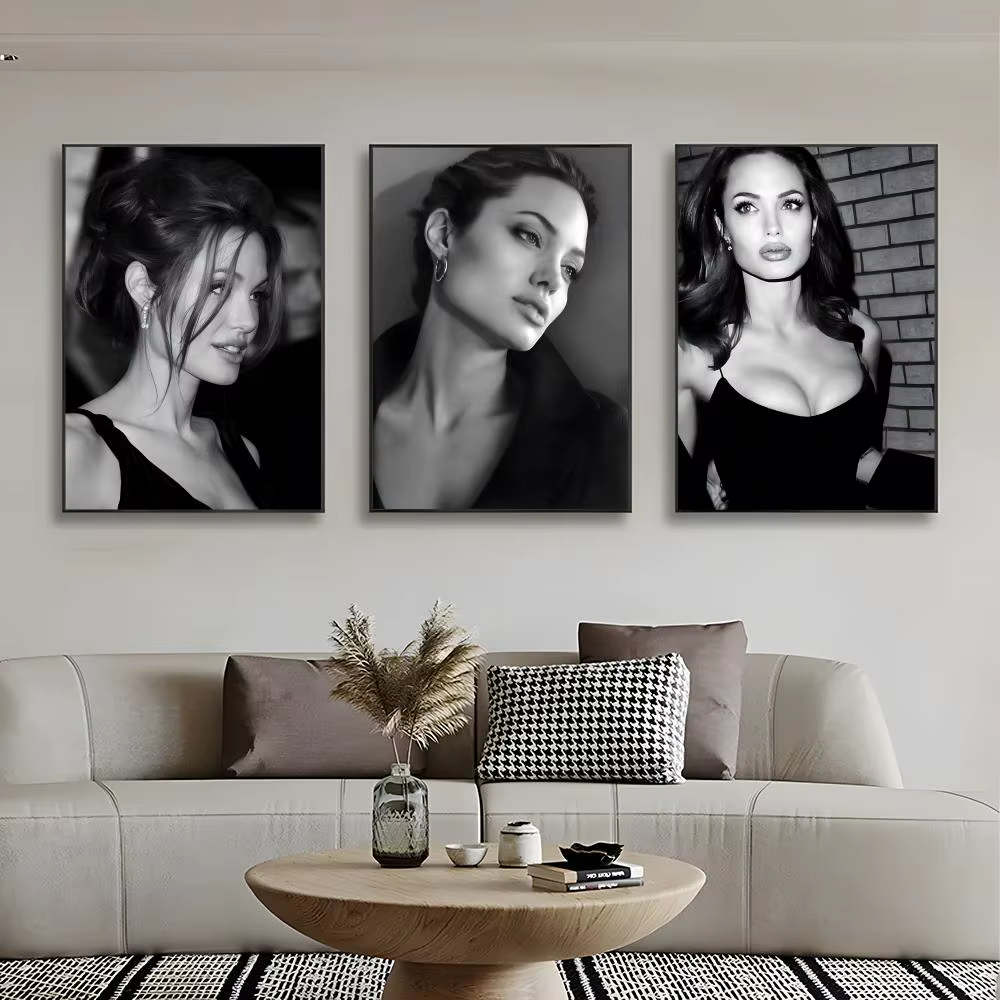 Affiche murale décorative Angelina J-Jolie, impression artistique, décoration murale, décoration de la maison, cadeau, sans cadre
