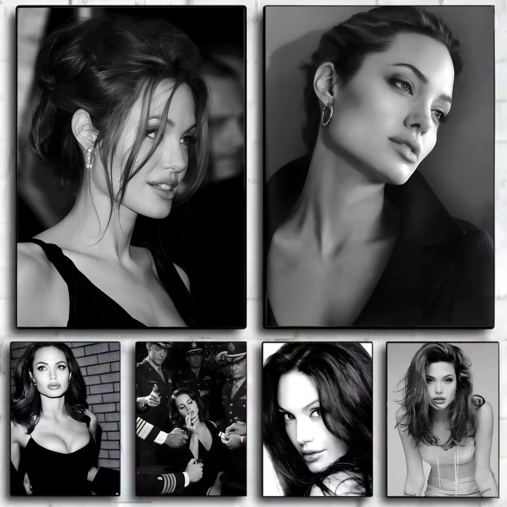 Affiche murale décorative Angelina J-Jolie, impression artistique, décoration murale, décoration de la maison, cadeau, sans cadre