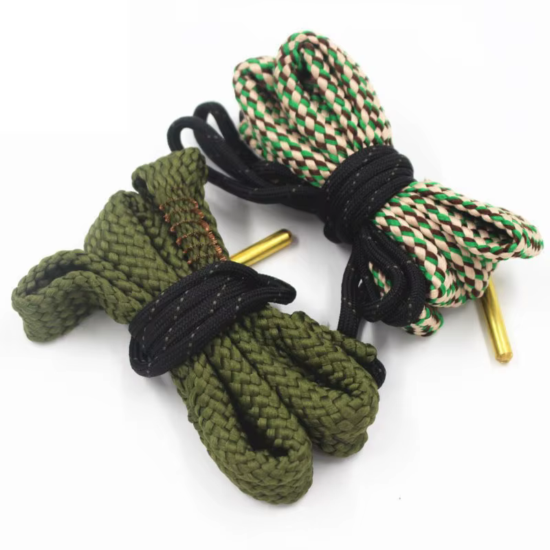 Corde de nettoyage d'alésage de pistolet de chasse. 22 Cal.223 Cal.38 Cal & 5.56mm 7.62mm 12GA, Kit de brosse de nettoyage de fusil, outil, baril de jauge, corde