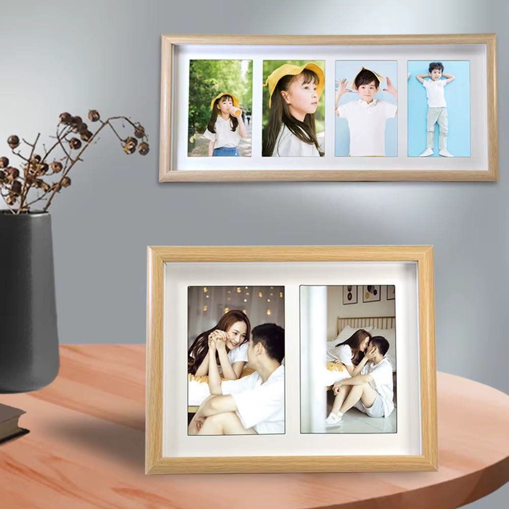 Cadre Photo de Collage moderne de 6 pouces, cadre Photo debout en bois, haute définition, cadres de mariage durables, décor de bureau