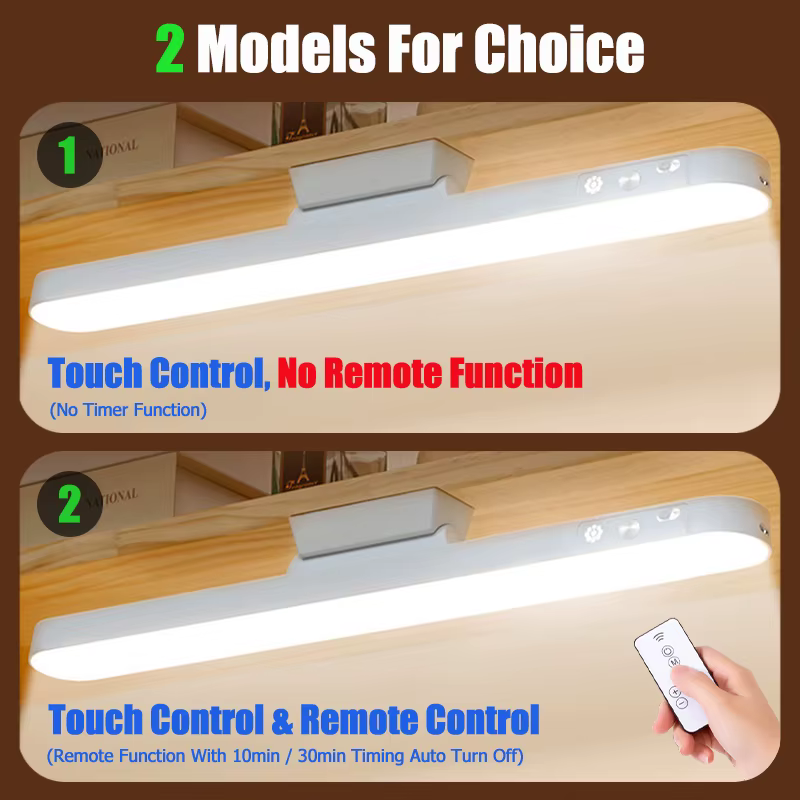 Lampe de Table LED suspendue magnétique, Rechargeable par USB, lampe de bureau, 3 couleurs, lampe de lecture, variable, pour armoire, garde-robe, veilleuse