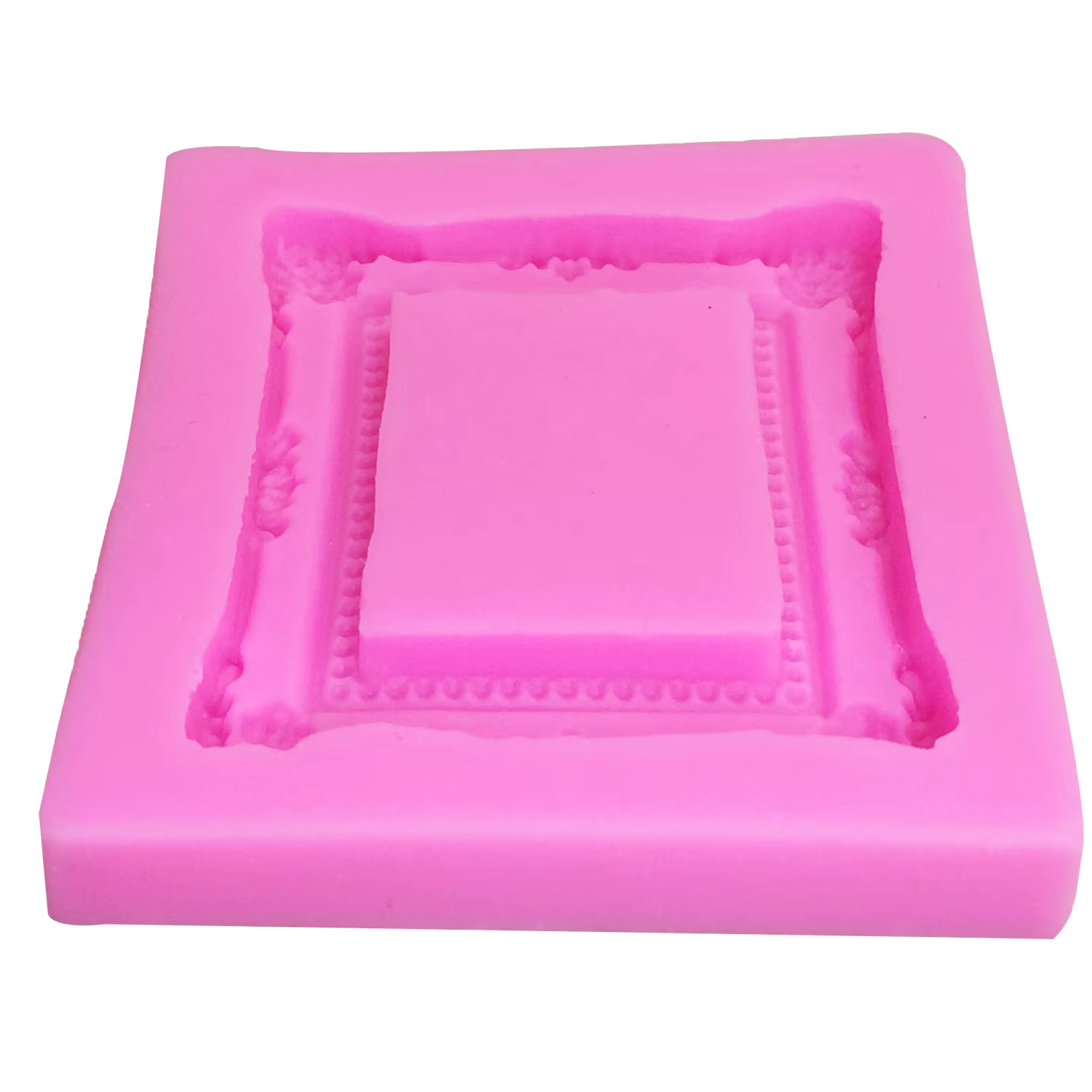 Moule en silicone en forme de cadre rétro, outils de décoration de gâteaux, moule à chocolat pour la cuisine, cuisson, bricolage, fondant, mode, M0523