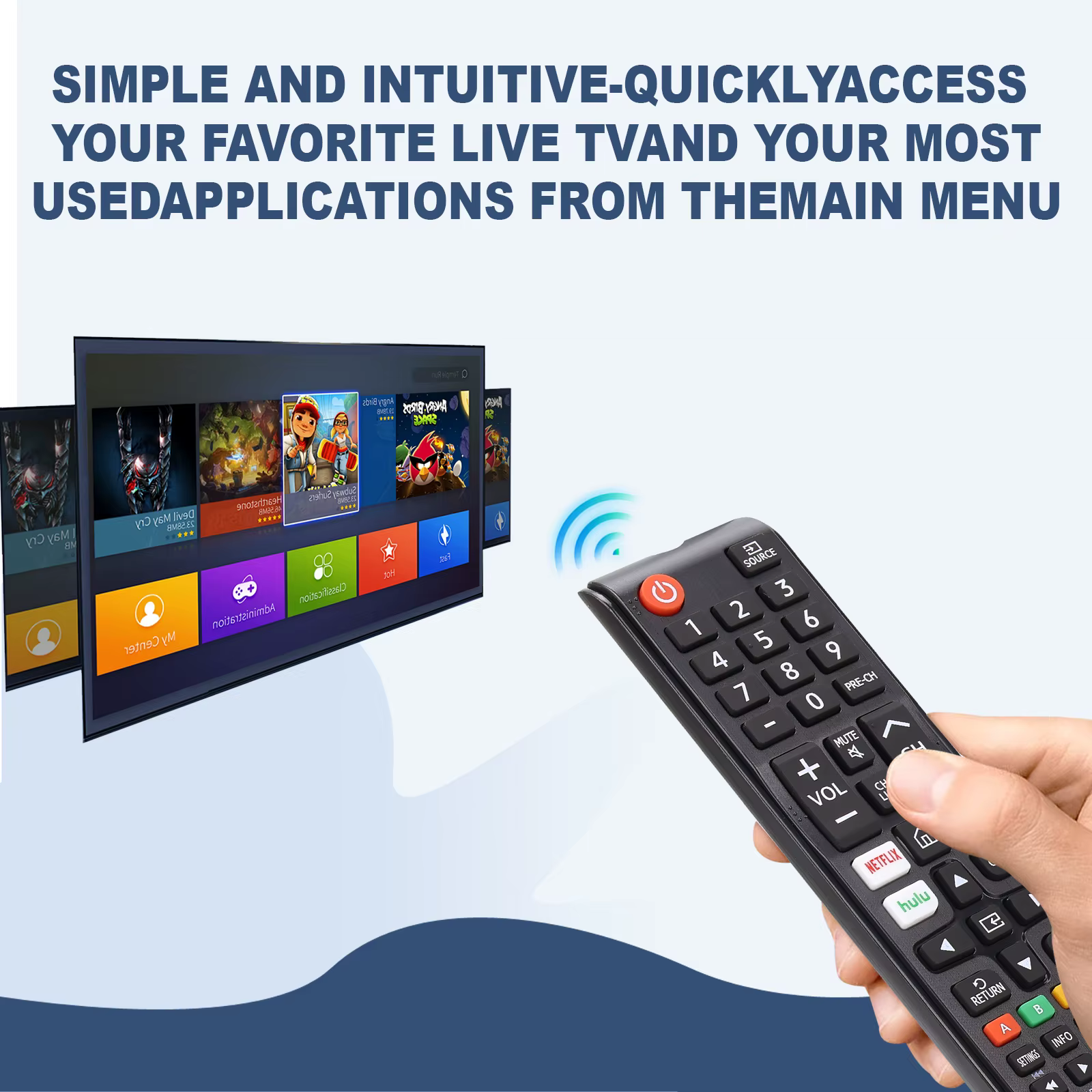 Télécommande universelle pour tous les téléviseurs Samsung, remplacement compatible pour tous les modèles de téléviseurs intelligents Samsung, LED, LCD, HDTV, 3D