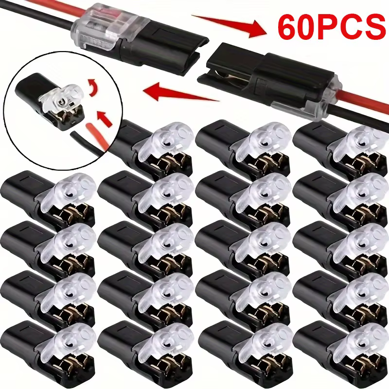 Connecteur Électrique Étanche de 1/2/3 Broches pour Véhicule - Barrette de Bornes Scellée et À l'Épreuve de la Poussière Câblage Auto Connecteur 1 Broche Véhicule Borne 2 Broches Étanche Connecteur 3