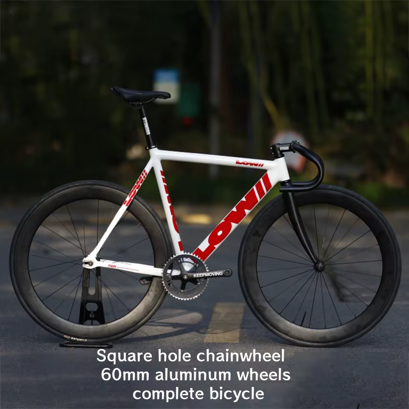 Vélo à pignon fixe 53/56/58CM, cadre en alliage d'aluminium, vitesse unique, jantes 40mm 60mm, freins non inclus, couleurs de cadre disponibles