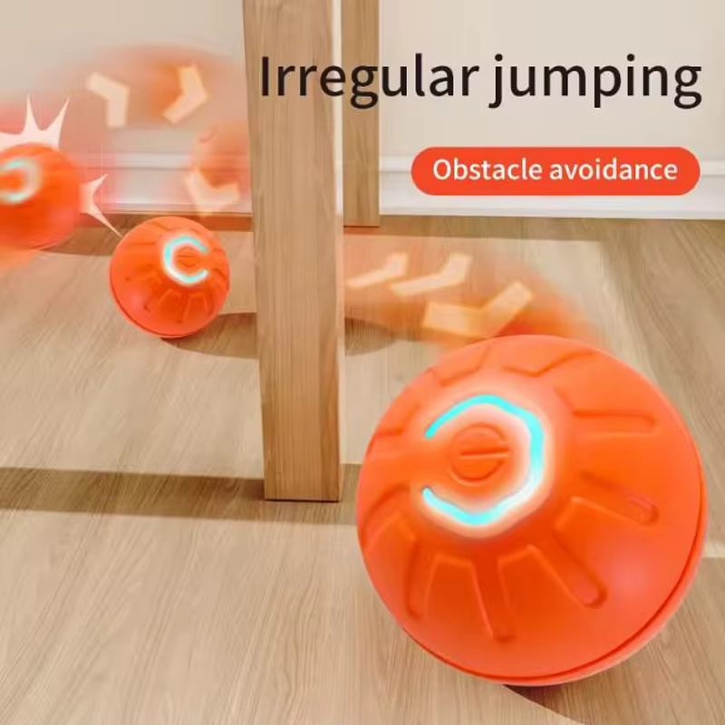 Boule de jouet intelligente pour animaux de compagnie, jouet interactif électronique pour animaux de compagnie, boule mobile USB pour chiot, rebond mobile automatique, cadeau, produits pour chats.