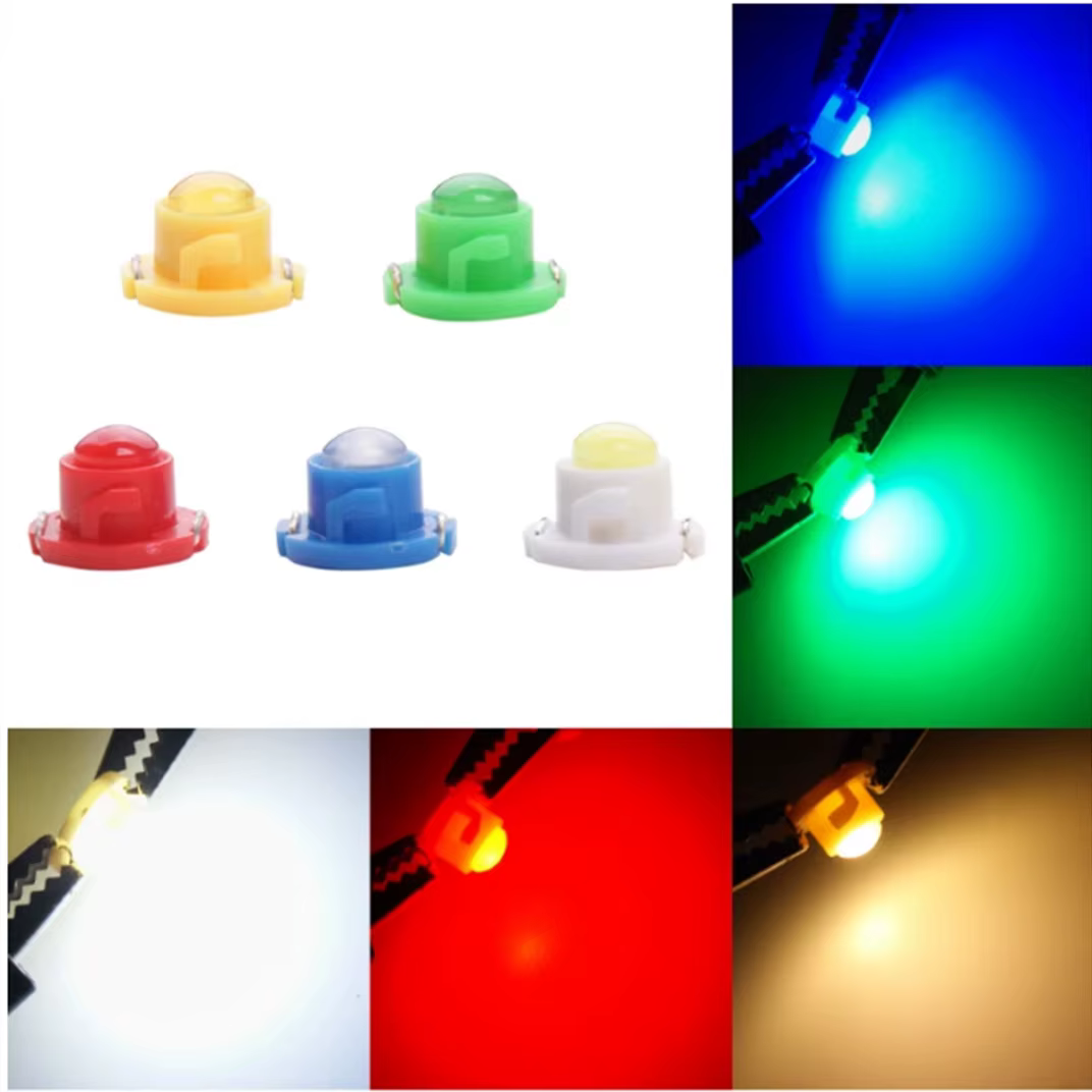 10/5 pièces T3 T4.2 T4.7 COB voiture tableau de bord LED lumières tableau de bord indicateur lampe de commande centrale cale lumière 12V blanc rouge