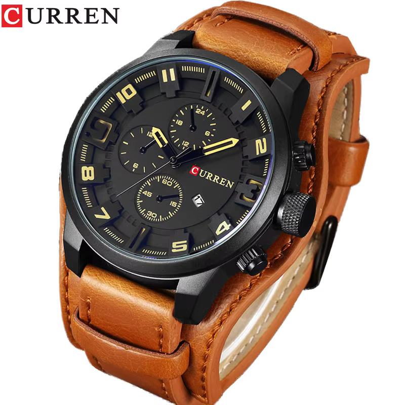 CURREN montres pour hommes Top marque de luxe mode et décontracté affaires montre à Quartz Date étanche montre-bracelet Relogio Masculino