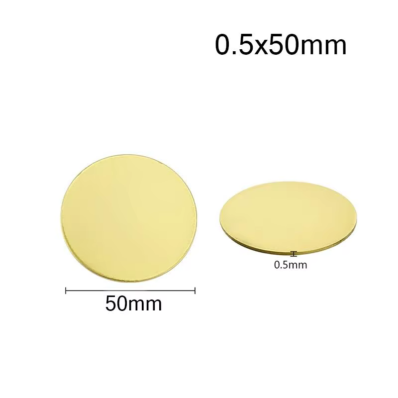 Plaque en laiton disque Dia 50/60/80/100mm épaisseur 0.5/1/2/3mm plaque de disque circulaire ronde en laiton joint en laiton plaque ronde panneau métal bricolage