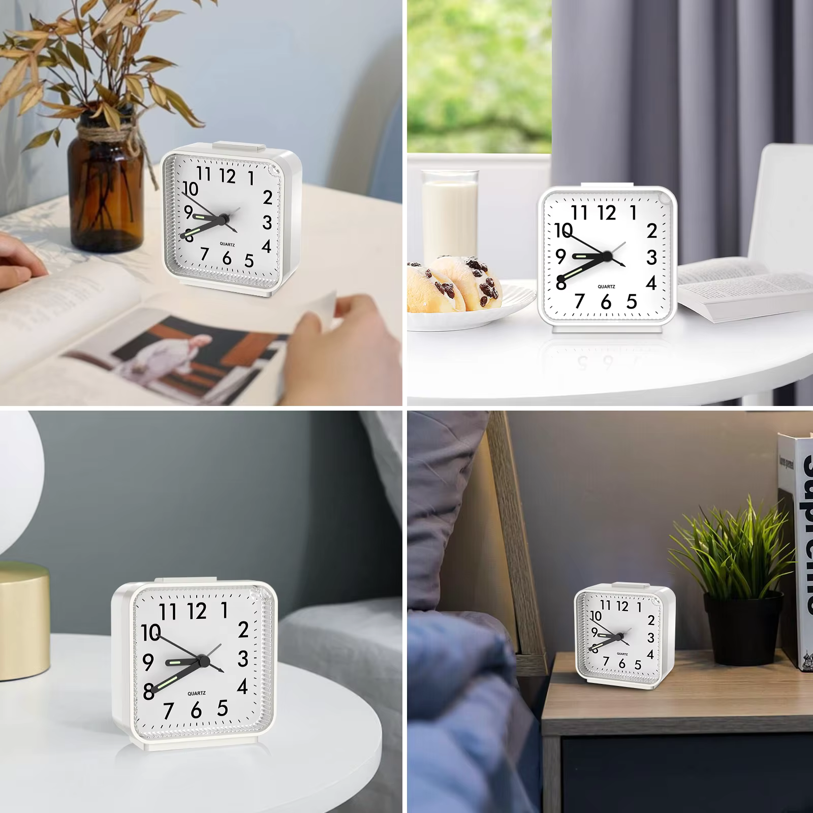 ORIA réveil analogique réveil de chevet classique petite horloge Portable enfants bureau Despertador 4 couleurs pour voyage à domicile