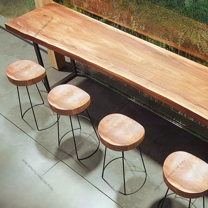 Table de Bar Nordique Originale en Bois Massif, Créateurs, délégations, Mur, Avancé, Saloon, Café, Cheminée, Meubles, Mesa Alta FYBT