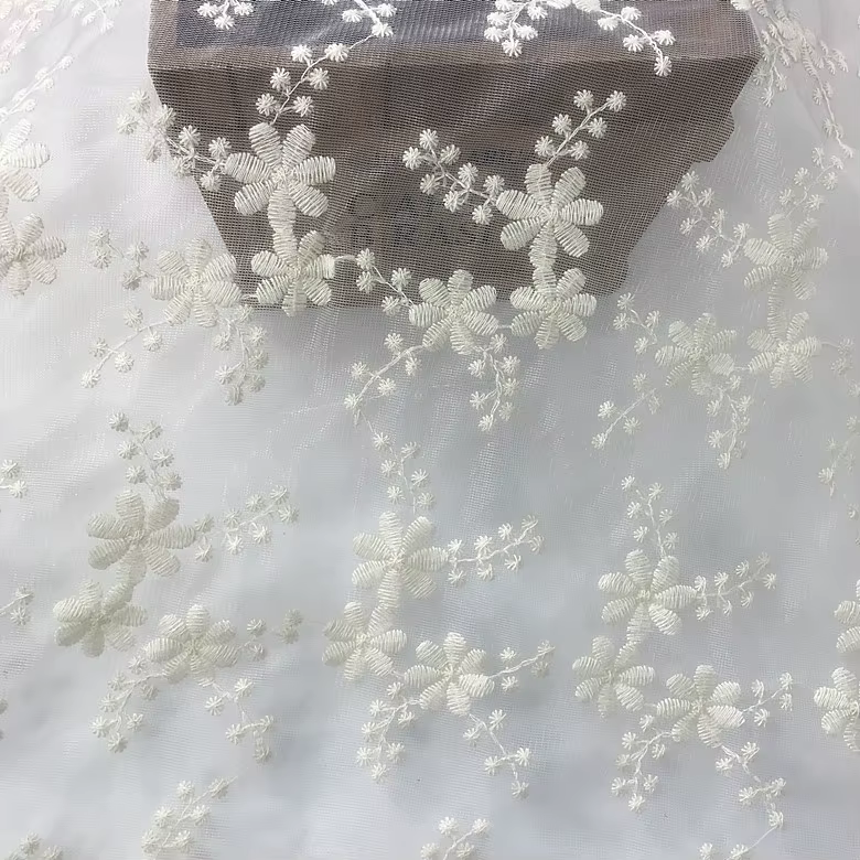 Tissu en dentelle pour robe de mariée, robe d'aviation à la main, nappe en maille, vêtements de littérature douce, prix de 1 mètre