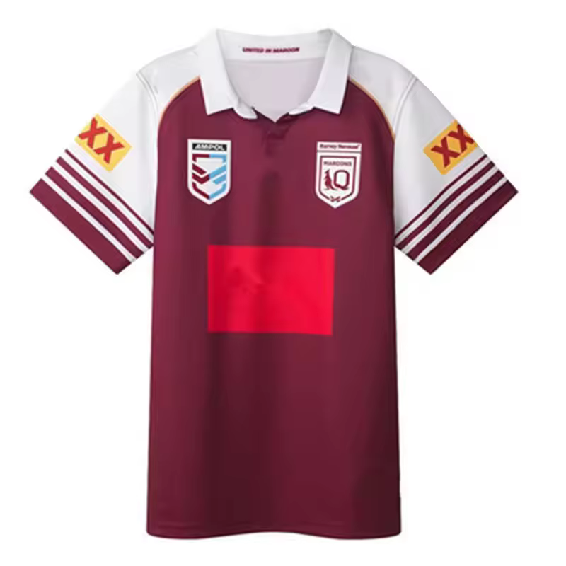 Maillot de rugby domicile/extérieur/entraînement QLD Maroons 2026 - Taille homme : S-7XL Qualité parfaite !
