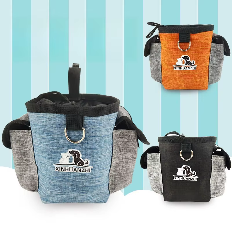 Sac à crottes en tissu imperméable pour chien, poudre anxieuse, transporte facilement des croquettes et des jouets, sac de taille d'entraînement professionnel pour animaux de compagnie, distributeur i