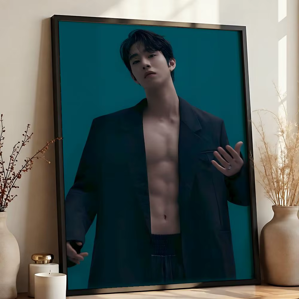 Affiche de l’acteur Ahn Hyo-seop, affiche haute définition, décoration murale, adhésif sans laisser de traces, idéale pour la maison, le café ou le bureau, un excellent cadeau.
